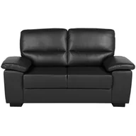 Sofy i kanapy - Beliani Sofa 2-osobowa ekoskóra czarna VOGAR 55816 - miniaturka - grafika 1