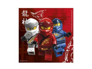 PROCOS DISNEY Serwetki urodzinowe Lego Ninjago - 33 cm - 20 szt. 92241 - Urodziny dziecka - miniaturka - grafika 1