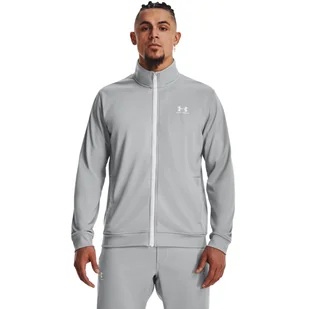 Męska bluza rozpinana bez kaptura Under Armour Sportstyle Tricot Jacket - szara - UNDER ARMOUR - Bluzy sportowe męskie - miniaturka - grafika 1