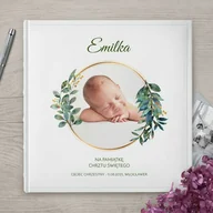 Albumy fotograficzne - Duży album na zdjęcia z Twoim zdjęciem dla dziewczynki na chrzest - miniaturka - grafika 1