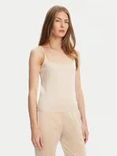 Koszulki i topy damskie - Guess Top V5GP22 J1314 Beżowy Slim Fit - miniaturka - grafika 1