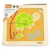 Puzzle - VIGA 50143 Puzzle na podkładce - żółwiki - miniaturka - grafika 1