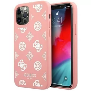 Guess nakładka do iPhone 12 Pro Max 6,7" GUHCP12LLSPEWPI różowa hard case Peony Collection GUE001328 - Etui i futerały do telefonów - miniaturka - grafika 1