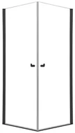 Kabiny prysznicowe - Kabina prysznicowa narożna kwadratowa 90x90x200 cm czarne profile SEALSKIN - miniaturka - grafika 1