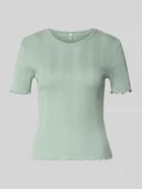 Koszulki i topy damskie - T-shirt o kroju slim fit z mieszanki bawełny model 'TENNA' - miniaturka - grafika 1