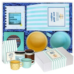 Big Box Coffee Gift Set - zestaw kaw, świeca sojowa, kubek z zaparzaczem i pokrywką, prezent upominek dla faceta taty mamy męża chłopaka mężczyzny k.. - Zestawy upominkowe - miniaturka - grafika 1