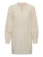 Bluzki damskie - Cream Tunika "Irena" w kolorze kremowym - miniaturka - grafika 1