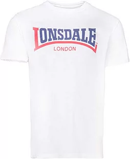 Lonsdale T-shirt męski Two Tone, biały biały, 4XL - Koszulki męskie - miniaturka - grafika 1