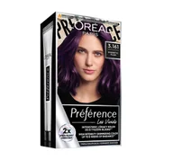 Farby do włosów i szampony koloryzujące - LOREAL PREFERENCE VIVID COLOURS FARBA DO WŁOSÓW 3.161 MAGNETIC PLUM - miniaturka - grafika 1