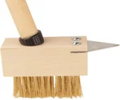 Miotły, szufle, mopy - Szczotka do kostki brukowej ze skrobakiem + kij - Wygodne i wszechstronne rozwiązanie dla ogrodów i podjazdów - miniaturka - grafika 1