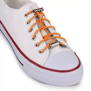 Sznurówki z metalowymi spinkami pomarańczowe - Akcesoria obuwnicze Sznurówki z metalowymi spinkami pomarańczowe - Akcesoria obuwnicze - miniaturka - grafika 1