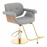 Fotele fryzjerskie - physa Fotel fryzjerski z podnóżkiem - 830-980 mm - 200 kg - Złoty, Szary PHYSA FILEY BEIGE - miniaturka - grafika 1