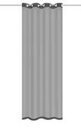 Zasłony - 53300 Zasłona z oczkami Dolly, przezroczysta, z 8 metalowymi oczkami - prosta i piękna | szara, 225 x 140 cm - miniaturka - grafika 1