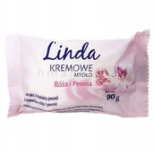 Mydła - Linda Mydło w kostce do mycia rąk i ciała Róża i Peonia 90 g - miniaturka - grafika 1