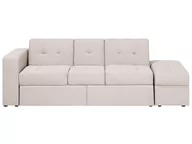 Sofy i kanapy - Beliani Sofa z funkcją spania beżowa FALSTER - miniaturka - grafika 1
