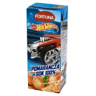 Soki i napoje niegazowane - Fortuna Hot Wheels Pomarańcza Sok 100% 200 ml - miniaturka - grafika 1