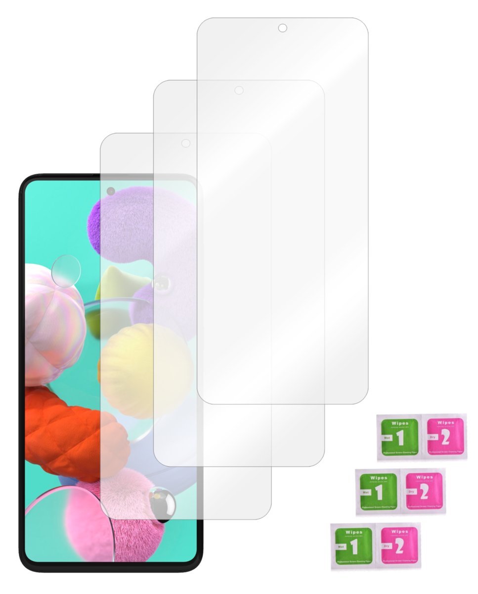 Szkło ochronne do SAMSUNG GALAXY A51 hartowane 0,33mm na ekran 9H 3 sztuki