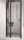 Vitalle NOLA drzwi wahadłowe 1-skrzydłowe z polem stałym lewe 90 cm czarne VN1GL090203PK