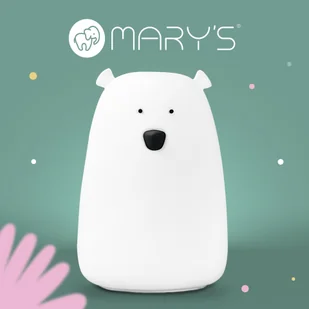 Lampka nocna Led RGB+WW + Rc miś duży biały - Wyposażenie pokoiku dziecięcego - miniaturka - grafika 1