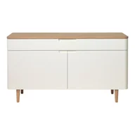 Komody - Niska komoda z drewna białego dębu Unique Furniture Amalfi - miniaturka - grafika 1