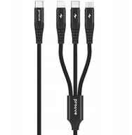 Kable komputerowe i do monitorów - Kabel Przewód 3w1 Usb-c Na Usb Type-c Microusb Apple Lightning 1m 3a Proove / Cchy15012101 / Hydra - miniaturka - grafika 1