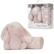 Koce i narzuty dla dzieci - MIĘKKI KOCYK Z MASKOTKĄ 90X75 CM DLA NIEMOWLAKA PREZENT BABY SHOWER - miniaturka - grafika 1