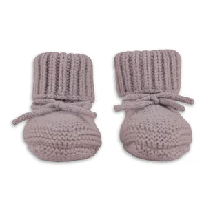 Buciki niechodki z wełny merino 100 różowe Rose 0-6 mies. - Buty dla dziewczynek - miniaturka - grafika 1