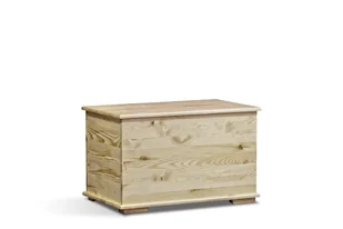 Skrzynia na pościel LISSO *sosna naturalna, 89x56x53, lite drewno sosnowe2,2-2,5 cm - Pudła i pojemniki do przechowywania - miniaturka - grafika 1