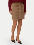 Spódnice - Vero Moda Spódnica mini Etta 10315342 Beżowy Regular Fit - miniaturka - grafika 1