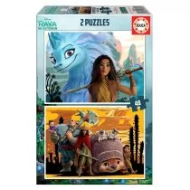 Educa 18882 - paski Disney i ostatni smok 2 puzzle po 48 części, od 4 lat, wielokolorowe 18882 - Puzzle - miniaturka - grafika 1
