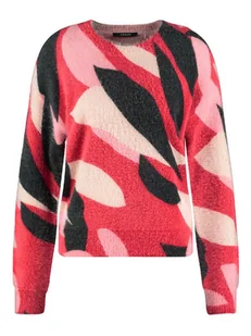 TAIFUN Sweter w kolorze czerwono-czarnym - Swetry damskie - miniaturka - grafika 1