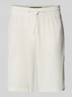 Spodenki męskie - Szorty lniane o kroju regular fit z tunelem model ‘MORGAN’ - miniaturka - grafika 1