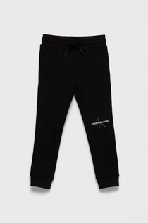 Spodnie damskie - Calvin Klein Jeans Jeans Spodnie bawełniane dziecięce kolor czarny gładkie - grafika 1