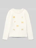 Koszulki dla dziewczynek - Bluzka z długim rękawem o kroju regular fit z nadrukiem z logo - miniaturka - grafika 1