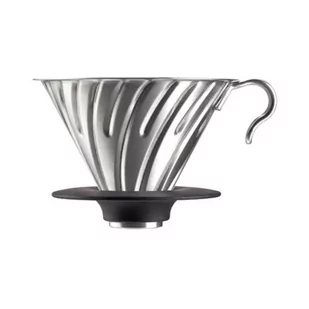 Hario metalowy Drip V60-02 stalowy z silikonową po - Zaparzacze i kawiarki - miniaturka - grafika 3