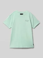 Koszulki dla chłopców - T-shirt z nadrukiem z logo - miniaturka - grafika 1