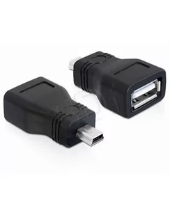 Delock Adapter USB A(F)->USB Mini(M) 65277 - Adaptery i przejściówki - miniaturka - grafika 3