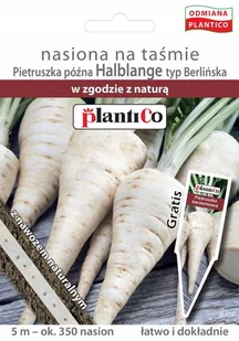 PlantiCo Pietruszka korzeniowa Halblange- Berlinska GOF na taśmie z nawozem - znacznik GRATIS 100461 - Nasiona i cebule - miniaturka - grafika 1