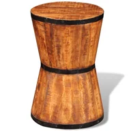 Taborety i hokery - vidaXL Taboret klepsydra, surowe drewno mango - miniaturka - grafika 1