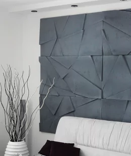120x60 cm VT - PB05 (B8 antracyt) KRYSZTAŁ - panel dekor 3D beton architektoniczny LOSOWY - Elewacje - miniaturka - grafika 1