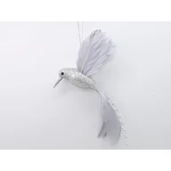 Ozdoby bożonarodzeniowe - Zawieszka ptak 13 x 3 x 10 cm srebrny - miniaturka - grafika 1