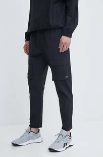 Reebok spodnie Active Collective męskie kolor czarny w fasonie cargo 100075607 - Spodnie męskie - miniaturka - grafika 1