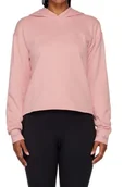 Bluzy damskie - Bluza damska Adidas Cropped Hoodie różowa bawełniana krótka-XS - miniaturka - grafika 1