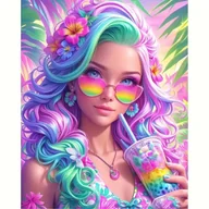 Zabawki kreatywne - Piękna Barbie Haft Diamentowa Mozaika Diamond Painting - miniaturka - grafika 1