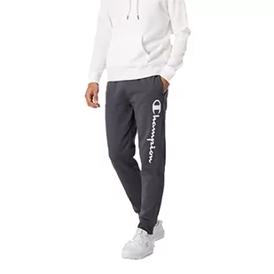 Champion Męskie spodnie treningowe Authentic Pants Script z logo, szare żelazo, XS - Spodenki męskie - miniaturka - grafika 1