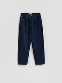 Spodnie damskie - Reserved - Jeansy mom fit - granatowy - miniaturka - grafika 1