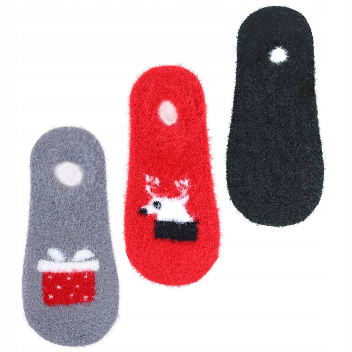 SKARPETY ŚWIĄTECZNE DAMSKIE STOPKI ABS PREZENT NA ŚWIĘTA 3 PARY MORAJ 35-38