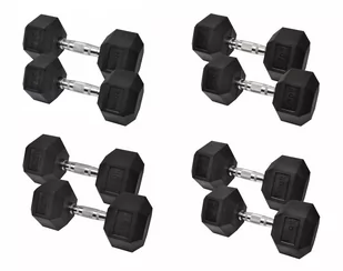 Zestaw Hantli HEX 2.0 - 2 x 12,5-20 kg XMOR - Hantle i ciężarki - miniaturka - grafika 1