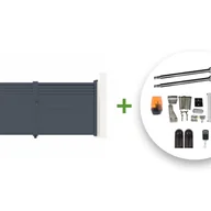 Bramy garażowe - Elektryczna brama skrzydłowa CASANOOV CARPATIA 350B160 szara + napęd TANKER B250 - miniaturka - grafika 1
