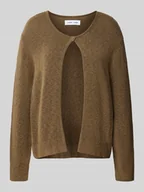 Swetry damskie - Kardigan z dzianiny z zapięciem na guziki model ‘CASSANDRA’ - miniaturka - grafika 1